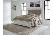Kanwyn Whitewash Queen Panel Upholstered Bed - DMV FurnitureQueen Bed