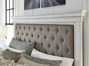 Kanwyn Whitewash Queen Upholstered Panel Bed - DMV FurnitureQueen Bed