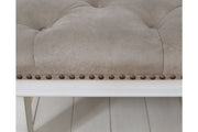 Kanwyn Whitewash Upholstered Ottoman Coffee Table - DMV FurnitureCoffee Table