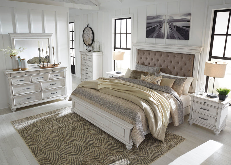 Kanwyn Whitewash Upholstered Panel Bedroom Set - DMV FurnitureBedroom Set