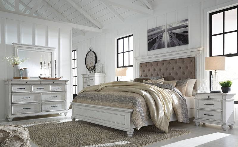 Kanwyn Whitewash Upholstered Panel Bedroom Set - DMV FurnitureBedroom Set