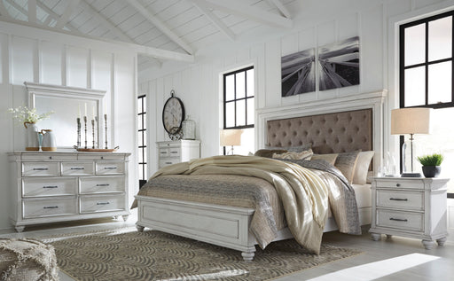 Kanwyn Whitewash Upholstered Panel Bedroom Set - DMV FurnitureBedroom Set