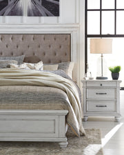 Kanwyn Whitewash Upholstered Panel Bedroom Set - DMV FurnitureBedroom Set
