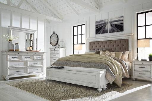 Kanwyn Whitewash Upholstered Storage Bedroom Set - DMV FurnitureBedroom Set