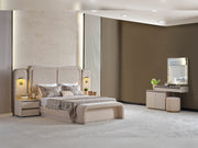 Kapadokya Bedroom (Queen Frame With Headboard & Dresser With Mirror & Ottoman & 2 Nightstand) - 200-KAP-150-QB-SET