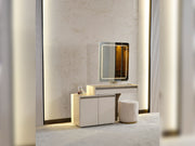 Kapadokya Bedroom (Queen Frame With Headboard & Dresser With Mirror & Ottoman & 2 Nightstand) - 200-KAP-150-QB-SET