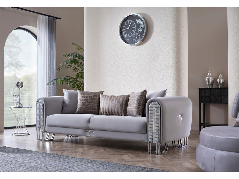 Kapadokya Stationary Sofa Grey in Grey - 101-KAP-LUP18-3
