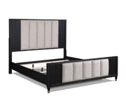 Kara Black Queen Panel Bed - DMV FurnitureQueen Bed