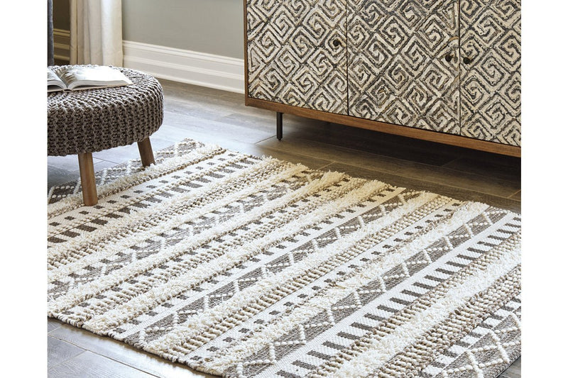 Karalee Ivory/Brown 8' x 10' Rug - DMV FurnitureRugs
