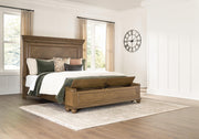 Karallin Medium Brown California King Panel Storage Bed - PCB782B9