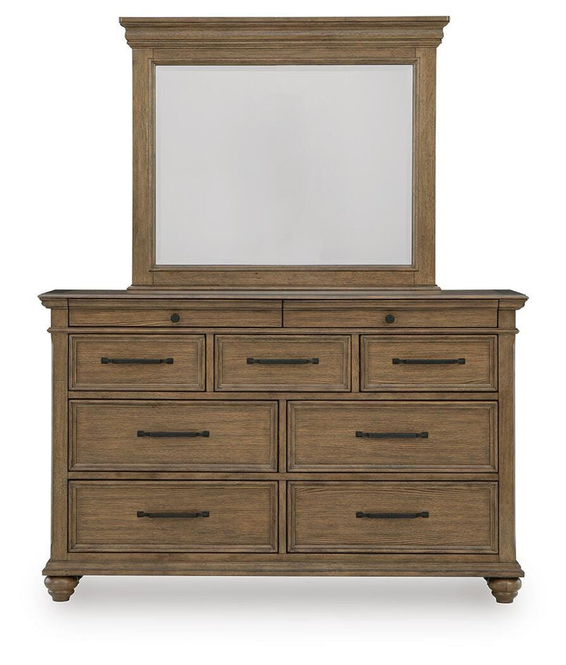Karallin Medium Brown Dresser and Mirror - PCB782B1