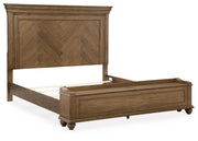 Karallin Medium Brown King Panel Storage Bed - PCB782B8