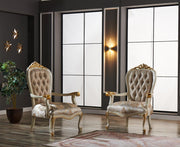Kardelen 2-pieces (1 Sofa & 1 Loveseat) Livingroom Set Cream in Cream - 101-KAR-07419-32