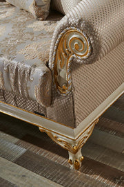 Kardelen 2-pieces (1 Sofa & 1 Loveseat) Livingroom Set Cream in Cream - 101-KAR-07419-32