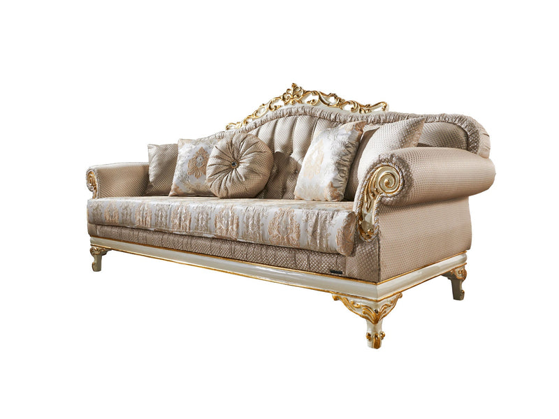 Kardelen 2-pieces (1 Sofa & 1 Loveseat) Livingroom Set Cream in Cream - 101-KAR-07419-32