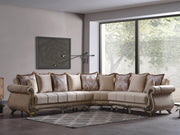 Karizma 131" / 108" Wide Rolled Arm Convertible Sectional - Sectional