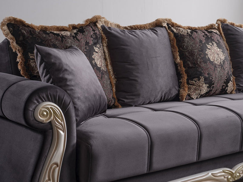 Karizma 88" Wide Rolled Arm Convertible Sofa - Sofas