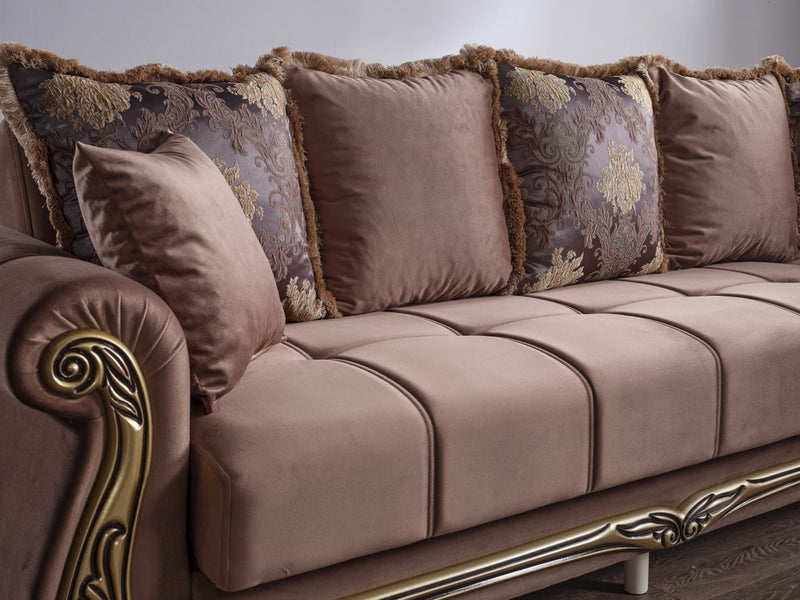 Karizma 88" Wide Rolled Arm Convertible Sofa - Sofas
