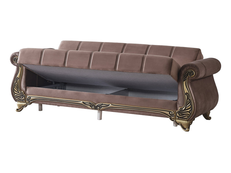 Karizma 88" Wide Rolled Arm Convertible Sofa - Sofas
