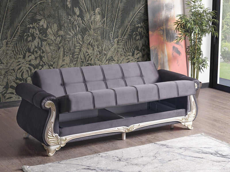 Karizma 88" Wide Rolled Arm Convertible Sofa - Sofas