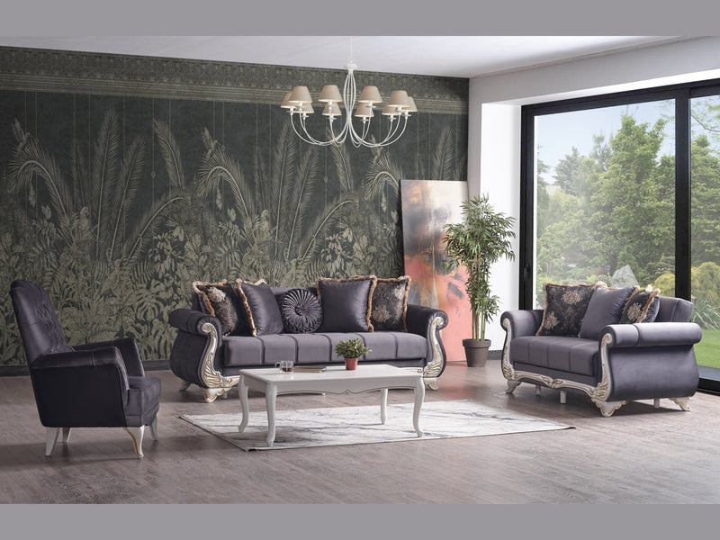 Karizma 88" Wide Rolled Arm Convertible Sofa - Sofas