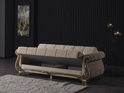Karizma 88" Wide Rolled Arm Convertible Sofa - Sofas
