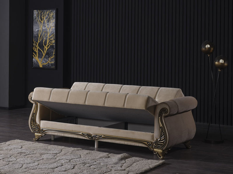 Karizma 88" Wide Rolled Arm Convertible Sofa - Sofas