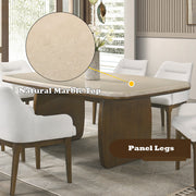 Kasha Dining Table w/Natural Marble Top - DN04665