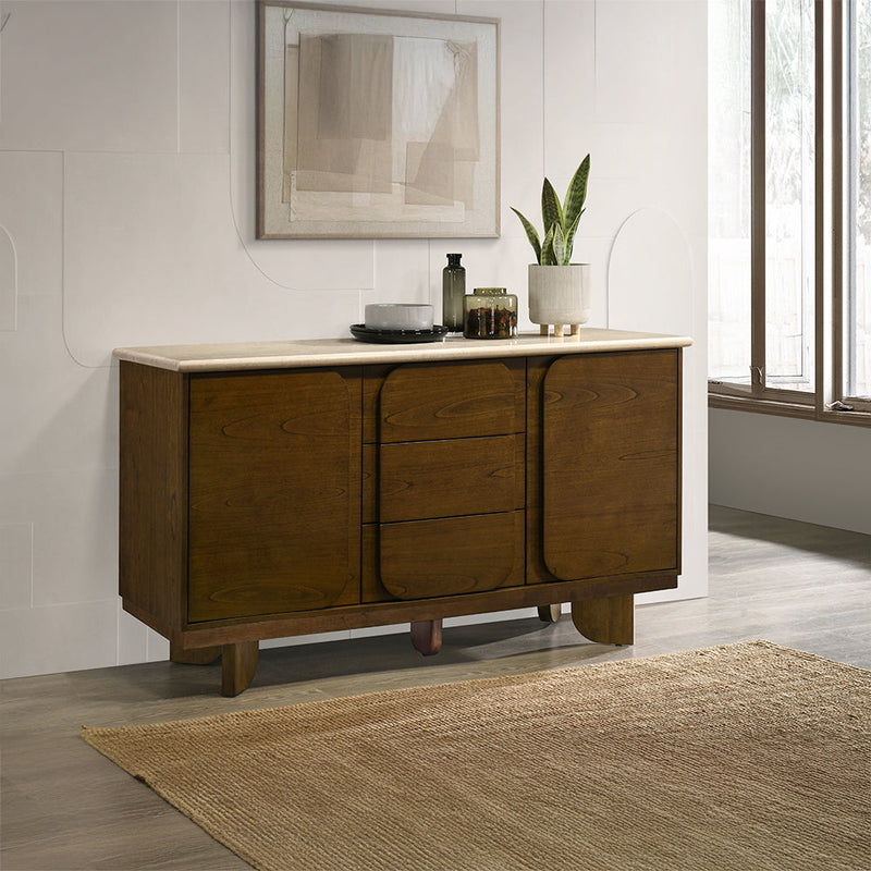 Kasha Server w/Natural Marble Top - DN04668