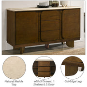 Kasha Server w/Natural Marble Top - DN04668