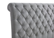 Kate Gray King Upholstered Sleigh Platform Bed - DMV FurnitureKing Bed