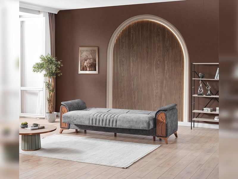 Katre Convertible Sofa in Anthracite - 200-ELIF-KAT-A651-3