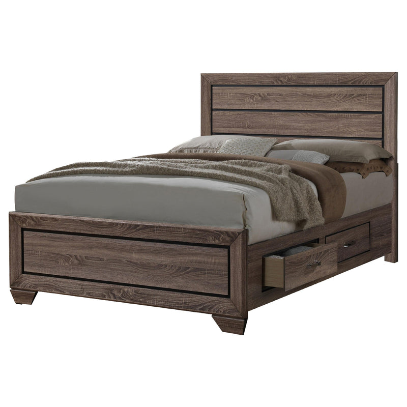 Kauffman 4-piece California King Bedroom Set Washed Taupe - 204190KW-S4