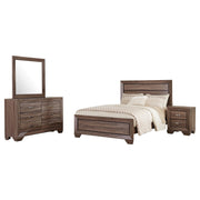 Kauffman 4-piece Eastern King Bedroom Set Washed Taupe - 204191KE-S4