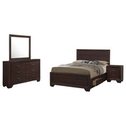 Kauffman 4-piece Queen Bedroom Set Dark Cocoa - 204390Q-S4