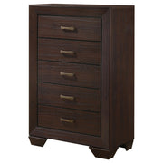 Kauffman 5-drawer Bedroom Chest Dark Cocoa - 204395