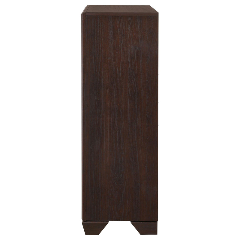 Kauffman 5-drawer Bedroom Chest Dark Cocoa - 204395