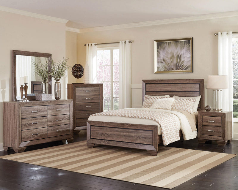 Kauffman 5-piece California King Bedroom Set Washed Taupe - 204191KW-S5