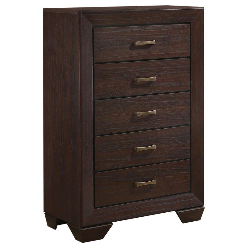 Kauffman 5-piece Eastern King Bedroom Set Dark Cocoa - 204390KE-S5