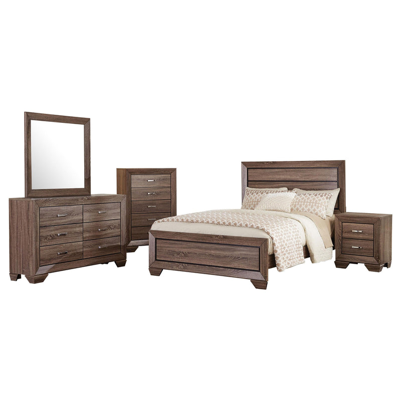 Kauffman 5-piece Queen Bedroom Set Washed Taupe - 204191Q-S5