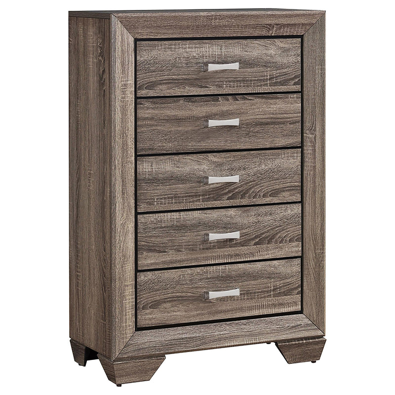 Kauffman 5-piece Queen Bedroom Set Washed Taupe - 204191Q-S5