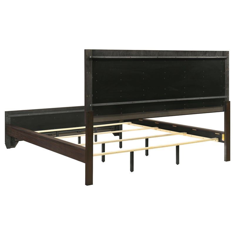 Kauffman Wood California King Panel Bed Dark Cocoa - 204391KW