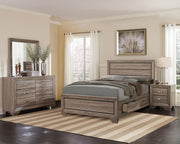Kauffman Wood California King Storage Panel Bed Washed Taupe - 204190KW