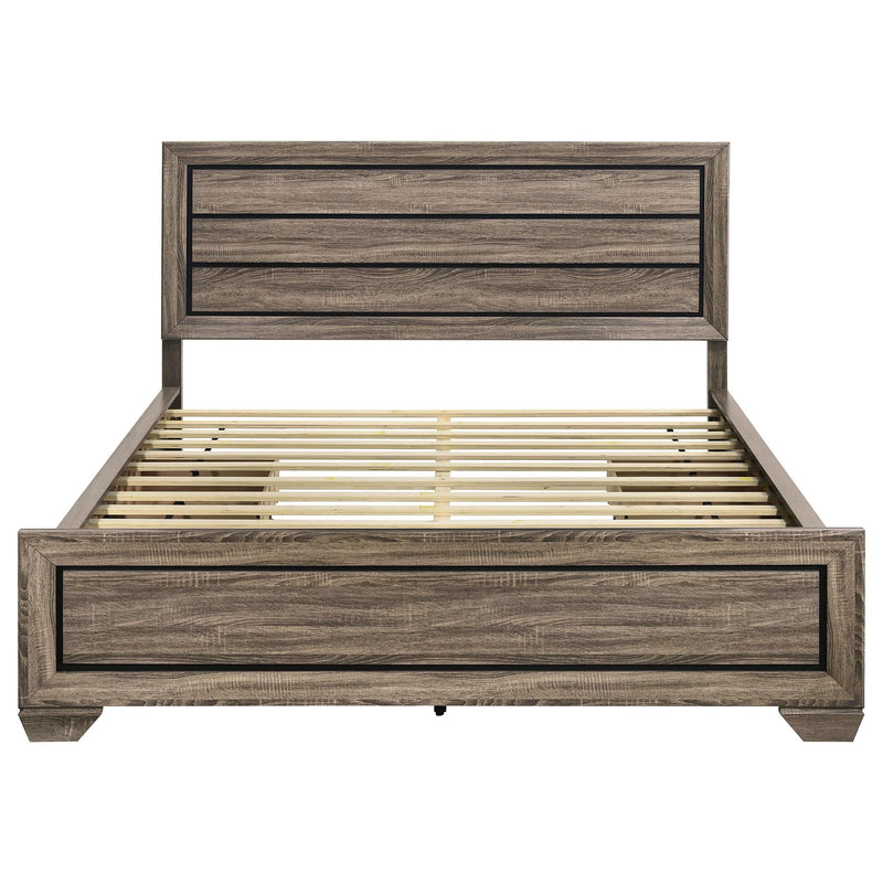 Kauffman Wood California King Storage Panel Bed Washed Taupe - 204190KW