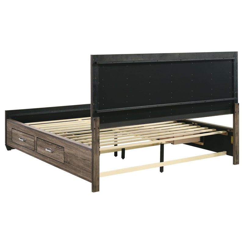 Kauffman Wood California King Storage Panel Bed Washed Taupe - 204190KW
