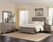 Kauffman Wood Eastern King Panel Bed Washed Taupe - 204191KE