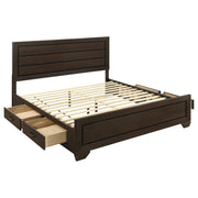 Kauffman Wood Eastern King Storage Panel Bed Dark Cocoa - 204390KE