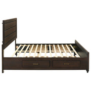 Kauffman Wood Eastern King Storage Panel Bed Dark Cocoa - 204390KE
