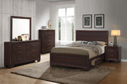 Kauffman Wood Eastern King Storage Panel Bed Dark Cocoa - 204390KE