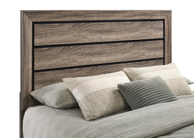 Kauffman Wood Eastern King Storage Panel Bed Washed Taupe - 204190KE